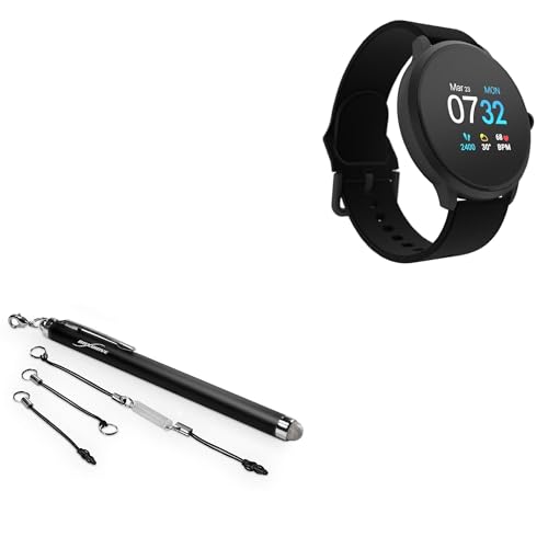 BoxWave Stylus Pen Compatible with iTouch Sport 3 Smartwatch (194866099008) - EverTouch Capacitive Stylus, Fiber Tip Capacitive Stylus Pen - Jet Black