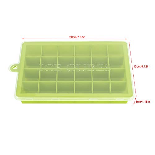Molde de Silicona para Cubos de Hielo Cuadrados 24 Cavidades miniatura 6