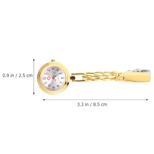 Reloj de bolsillo para enfermeras con movimiento de cuarzo preciso y hebilla dorada DOITOOL 2