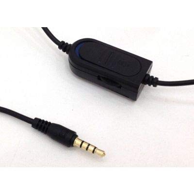 Headphone com Microfone para PS PC PLUG P2 com Ajuate de Volume Preto DF-400 DF-400 DEX