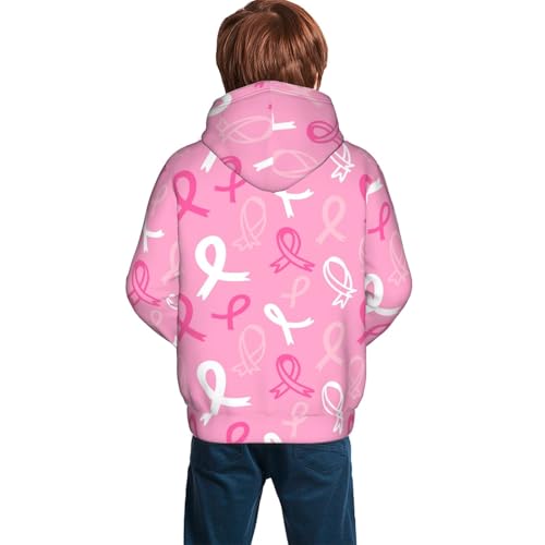 Breast Cancer Awareness (3) Kid Hoodies Boys Sweatshirts Girls Pullover with Pocket4