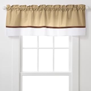 Bacati - Metro Khaki/White/Chocolate Valance