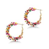 🌈 Style polyvalent : La forme classique des boucles d'oreilles ronde femme combinée aux éléments colorés donne un style à la fois élégant et dynamique. Que vous portiez une tenue chic, décontractée ou une robe, elles s’intègrent facilement et rehaussent votre allure.