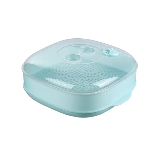 耐熱性食品グレードのプラスチック多層蒸し器、取り外し可能、お手入れ簡単、蒸しパン、餃子、野菜、オーブン、電子レンジ、安全な容器、大容量 単層 ライトグリーン