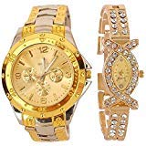 sba prime Analogue Gold Dial Watch for Men & Women (Couple) (B07TDZLFW5) Amazon Price History, Amazon Price Tracker