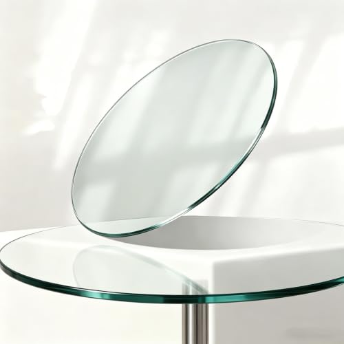 Plateau de table en verre trempé 80cm ultra résistant aux chocs
