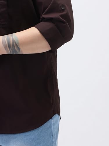 Image of Urbano Plus Men's Cotton Full Sleeve Regular Fit Casual Solid Shirt