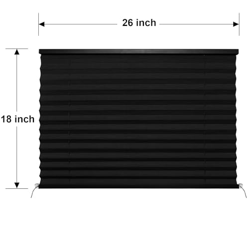 Image of NOVINO RV Blinds Shades for Camper Window,RV Pleated Shades Camper Blinds for Travel Trailers Motorhome Motor Coach-26 W x 18 inch L