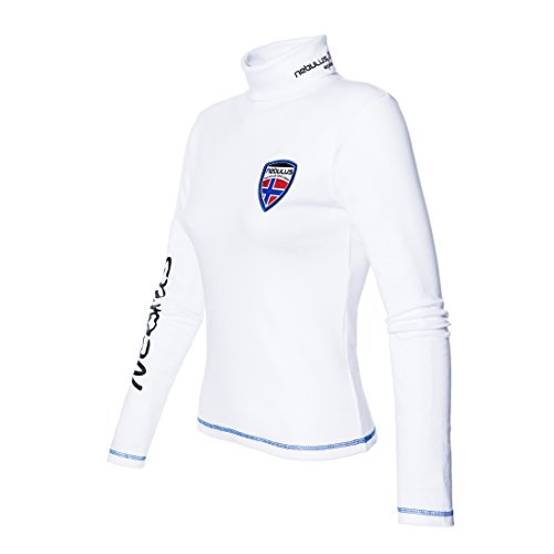 Nebulus Damen Rollkragenpullover Warmer, Pullover mit Rollkragen, Langarm Shirt warm & weich, weiß - M/38 Cover