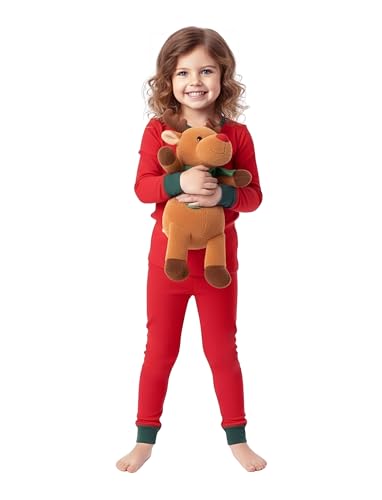 PATPAT Tencel Rayon Baby Pajama Sets Snug Fit & Cool-Touch Pjs for Baby Girl Boy Toddler Kid Ultra-Soft Sleeper Sleepwear Red 4T