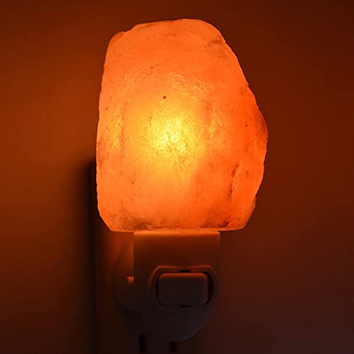 Maymii·home 4 Pack 2 Color Himalayan Salt Rock Night Light Pink And White Salt Lamp, Hand Craved Natural Salt Rock, Safety Certified Wall Plug E12 Base, Amber Light For Decoration, Yoga #TOP4