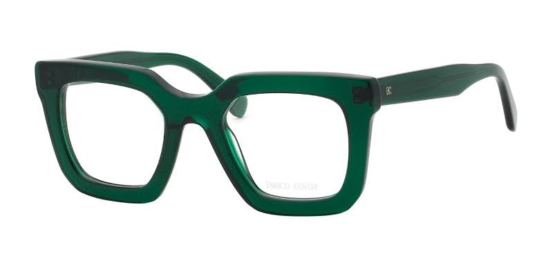Enrico Coveri Okulary ECV157 dla kobiet, okulary korekcyjne, pasują do wszystkich rodzajów soczewek, Zielony