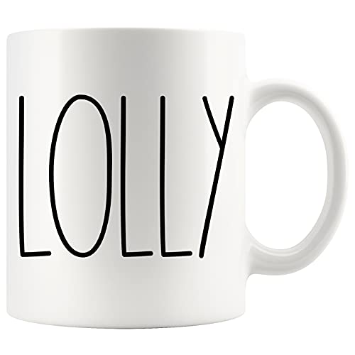 Moon9xx Lolly Coffee Mug | Rae Dunn Inspired Style Birthday - Merry Christmas Mother Day Family Present For The Best Ever Cup 11oz RTCLYJSJEX-11oz White