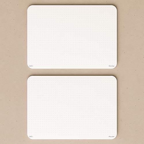Image of CLEVER SIGNS A5 Dot Grid Notepad - 2 Pack (5.8 inch x 8.3 inch) - Medium Dotted Memo Desk Pads, Premium Paper with Cardboard Back Support - Mouse Pad Notepad, Ideal for Note-Taking, Planning, Sketching & Journaling