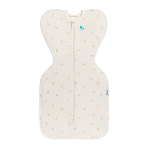 Image of Love To Dream Swaddle UP, Baby Sleep Sack, Twin Zipper For Easy Diaper Changes, Arms UP Position, Hip-Healthy, Lightweight & Breathable, Moderates Temperatures 24-27C, Newborn 0-1 Months, Golden