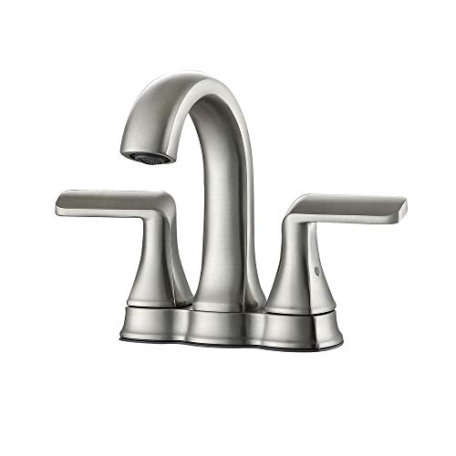 Ancona AN-4341 Arezzo Double Handle Deck Mount Bathroom Faucet in Brushed Nickel