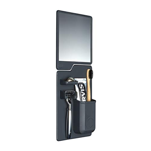 The Harvey & Oliver Set (Charcoal) Silicone Toothbrush, Toothpaste and Razor Holder Plus