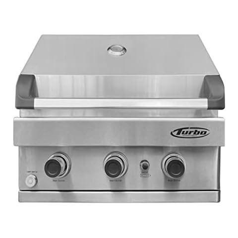Barbeques Galore Turbo 26-inch 3-Burner Built-in BBQ Gas Grill - Natural Gas - BTH2621NG Cover