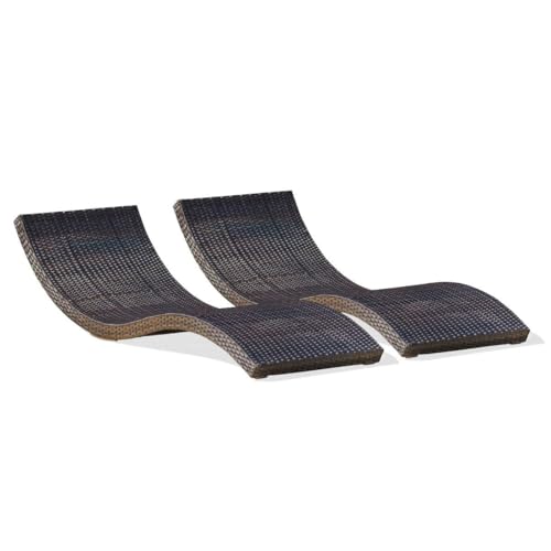 Paris Prix Lot de 2 Bains de Soleil Empilables Cancun 190cm Chocolat