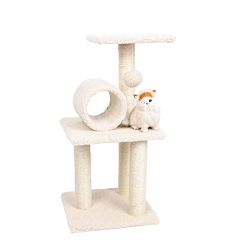 LVMEIHUA Cat Trees Cat Climbing Frame,Comfortable Pet Activity Centre House Cat Tower Tree with Scratching Post 35X70CM (Color : White) LVMEIHUA Cat Trees Cat Climbing Frame,Comfortable Pet Activity Centre House Cat Tower Tree with Scratching Post 35X70CM (Color : White)