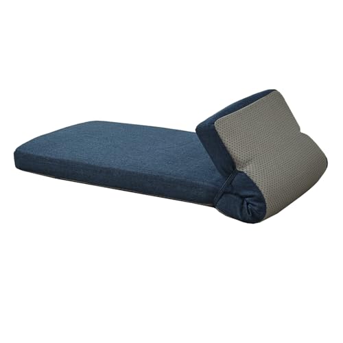 30 x 14 Inch Piano Bench Cushions for Indoor Furniture with Ties Non Slip Kitchen Dining Room Bench seat Cushion for Shoe Storage Ottoman Window Settee Pad，Navy Blue