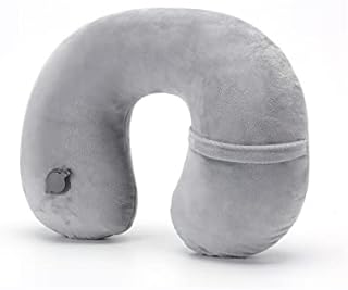 Inflatable Airplane Pillow, Neck Travel Pillows - Compact Portable Head and Neck Support Pillows in Flight, Small U Shape Headrest Cushion - Updated Valve System