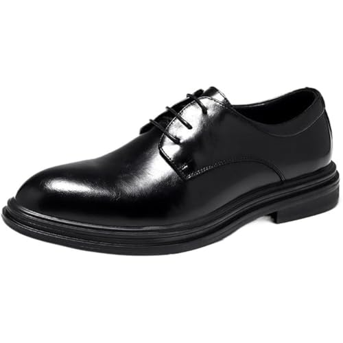 Men's Italian Dress Shoes PU Leather Lace-Up Business Formal Shoes Non-Slip Casual Wedding Office Loafers