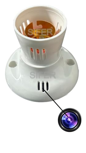 Image of SIFER 1080p spy Bulb Holder Camera with Audio and Video Recorder, Remote Monitoring, Cloud & SD Card Support Upto 128 gb, Hidden spy Camera Invisible Camera for Home & Office, Lookcam App Controlled