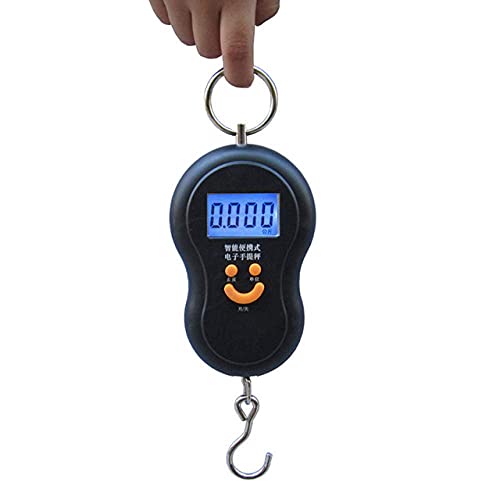 QAWSED Electronic Baggage Weighing Smart Nutrition Scale 50Kg X 10G Mini Digital Scale Portable for Luggage Travel Weighting Steelyard Hanging Electronic Hook Scale Kitchen Weight