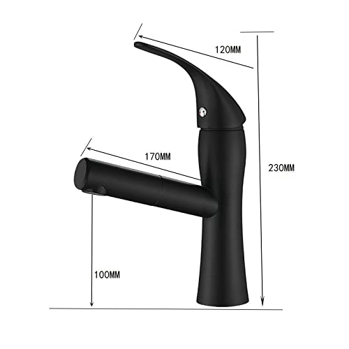 Robinet de lavabo rétractable en acier inoxydable pour eau chaude et froide - 5