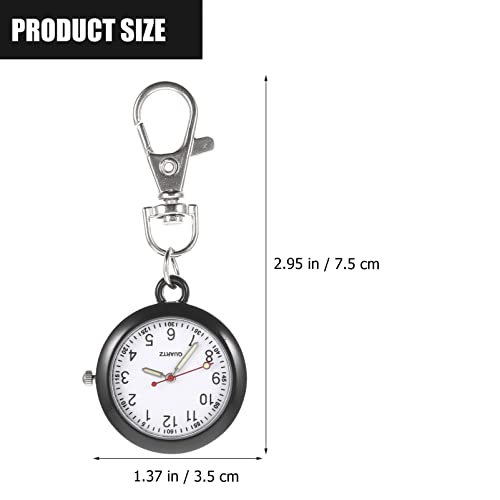 Tofficu Relógio de bolso enfermeira chaveiro médico broche chaveiro chaveiro relógio chaveiro clipe