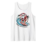 Photo Gallery mele kalikimaka surf santa hawaiian shaka natale divertente canotta Photo Gallery mele kalikimaka surf santa hawaiian shaka natale divertente canotta