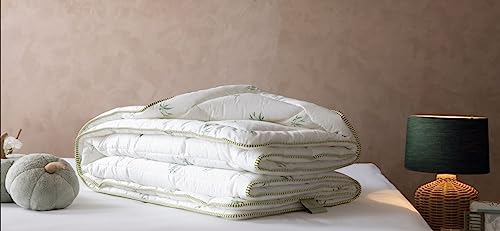Duvetta Bamboo Comforter-Down Alternative-Light Weight Quilt-White King Comforter (102Inch×90Inch) #TOP5