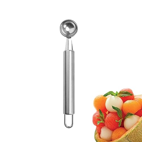 Cuillère à Melon Inox Cuillère Parisienne En Acier Inoxydable Creuser Pour Melon Pastèque Cuillère à Boules Fruits Glacés Lavable Au Lave-vaisselle
