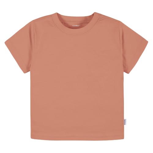 Image of Gerber Baby & Toddler 5-Pack Solid Short Sleeve T-Shirts Jersey 160 GSM