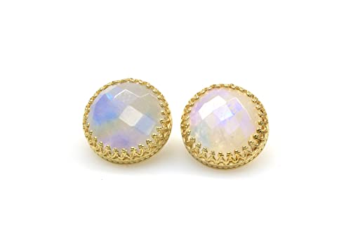 Pierre de Lune Luminescente : clous d'oreilles parfaits pour mariages et fêtes