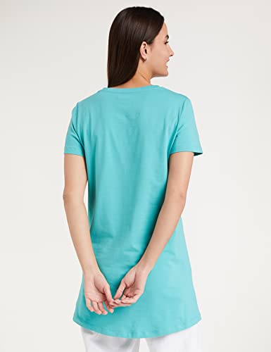 Image of Amazon Brand - Symbol Women's Graphic Cotton Stretch Half Sleeve Round Neck Regular Fit T-Shirt (Tunic Length)