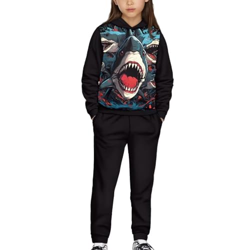Renewold Kids Hoodie Sweatshirt and Sweatpants 2 Pieces Set Boys Girls Tracksuits Activewear for 4-12 Years3