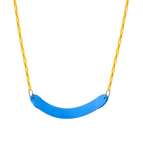 Image of Sunnyglade 8 PCS Swings Seats Heavy Duty with 66 inch Chain, Playground Swing Set Accessories Replacement with Snap Hooks, Support 250lb (8, Blue)