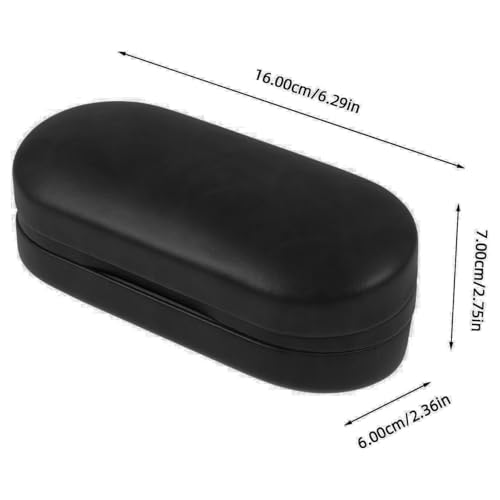 Étui à lentilles de contact double couche en cuir synthétique rigide