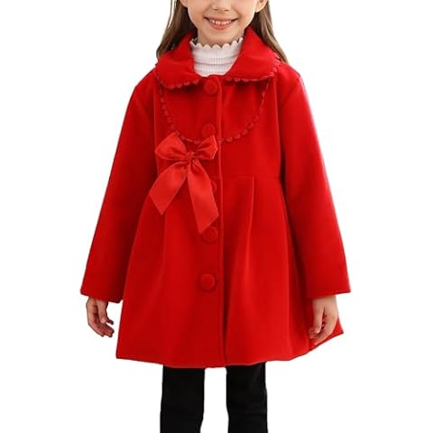 Haokaini Toddler Girl Woolen Trench Coat Cover