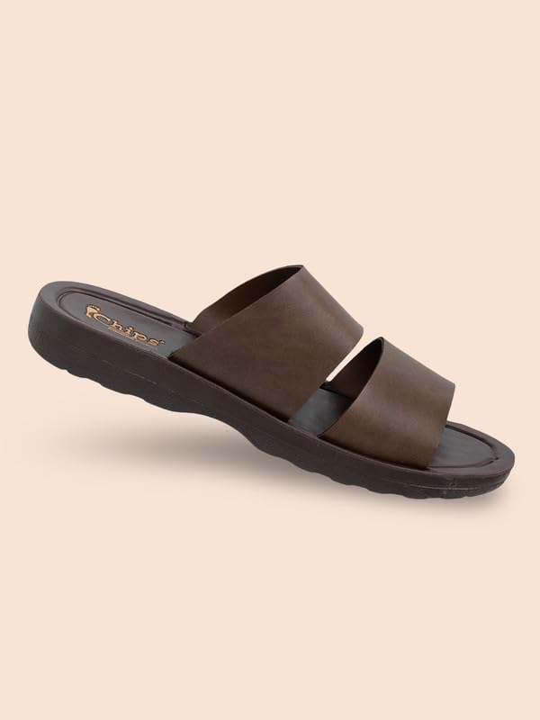 Image of Chips Men's BLACK Lightweight Slip-on Sandal Casual (ND44)