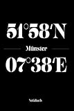  Münster Notizbuch: Dotgrid Notizblock mit den Koordinaten deiner Stadt!