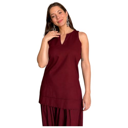 Image of LookMark Women's Rayon Printed Kurta Set with Farshi Salwar | Traditional Ethnic Co-ord Set for Women | Office, Casual Wear-AZ-YS-OG3-KS2337