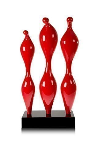 Abstrakte Moderne feuerrote Plastik/Skulptur/Statue. Galerie Qualität! 50 kg Galerie Marmor Säule 58 cm Höhe x 58 cm Breite für nur 399 Euro bestellbar.