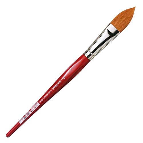 Image of da Vinci Watercolor Series 5584 CosmoTop Spin Paint Brush, Pointed Oval Synthetic with Red Handle, Size 24