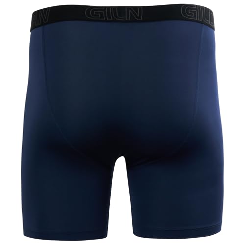 Gildan Men's Performance Underwear Boxer Briefs, Black/Brilliant Blue/Navy/Mosaic Blue (6-pack), Small - image 5
