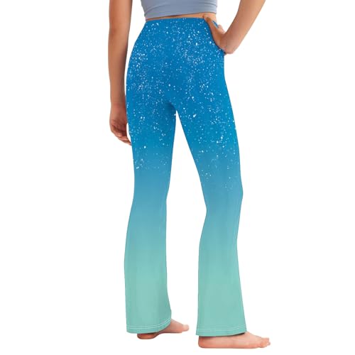 Toddler Girls Gradient Sequins Print Yoga Pants Teens Comfort High Waisted Active Straight Leggings for Kids 2-13 Years4