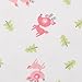 Pink Reindeer Deluxe Flannel Fitted Crib Sheet - Deer Scatter Print Cotton Flannel, Pink, Sage, Gray and White, Fully Elasticized, 10 in Deep Pockets, Fits Standard Crib Mattress 28 in x 52 in