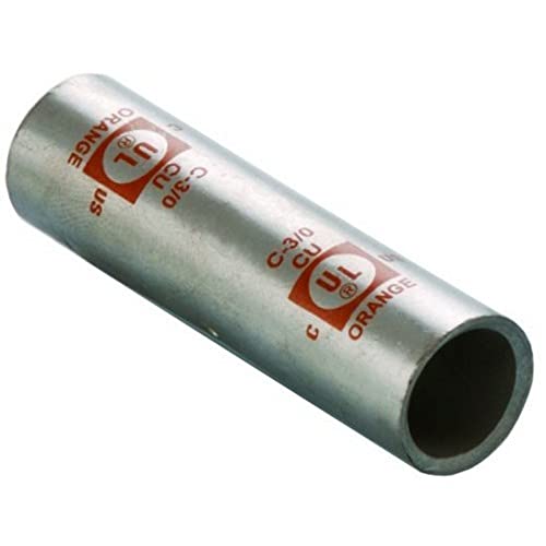 Morris 94410 Short Barrel Compression Splice, Copper, 8 STR, 172-.272 ID-OD, 1.06-inch Length, Red, 2-Pack